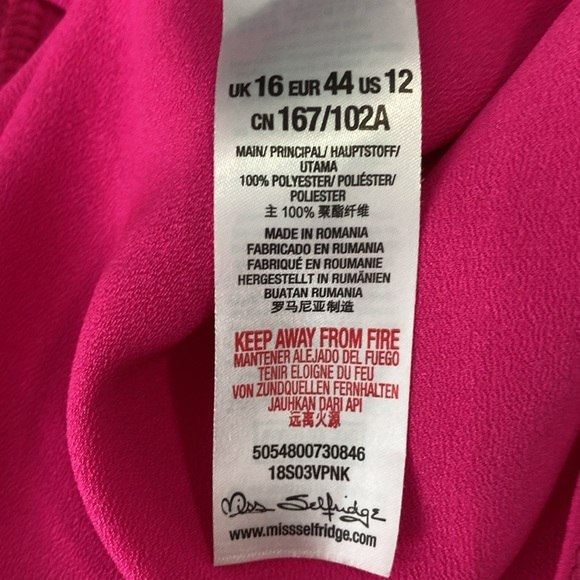 Miss Selfridge fuscia dress 12 - Picture 12 of 12